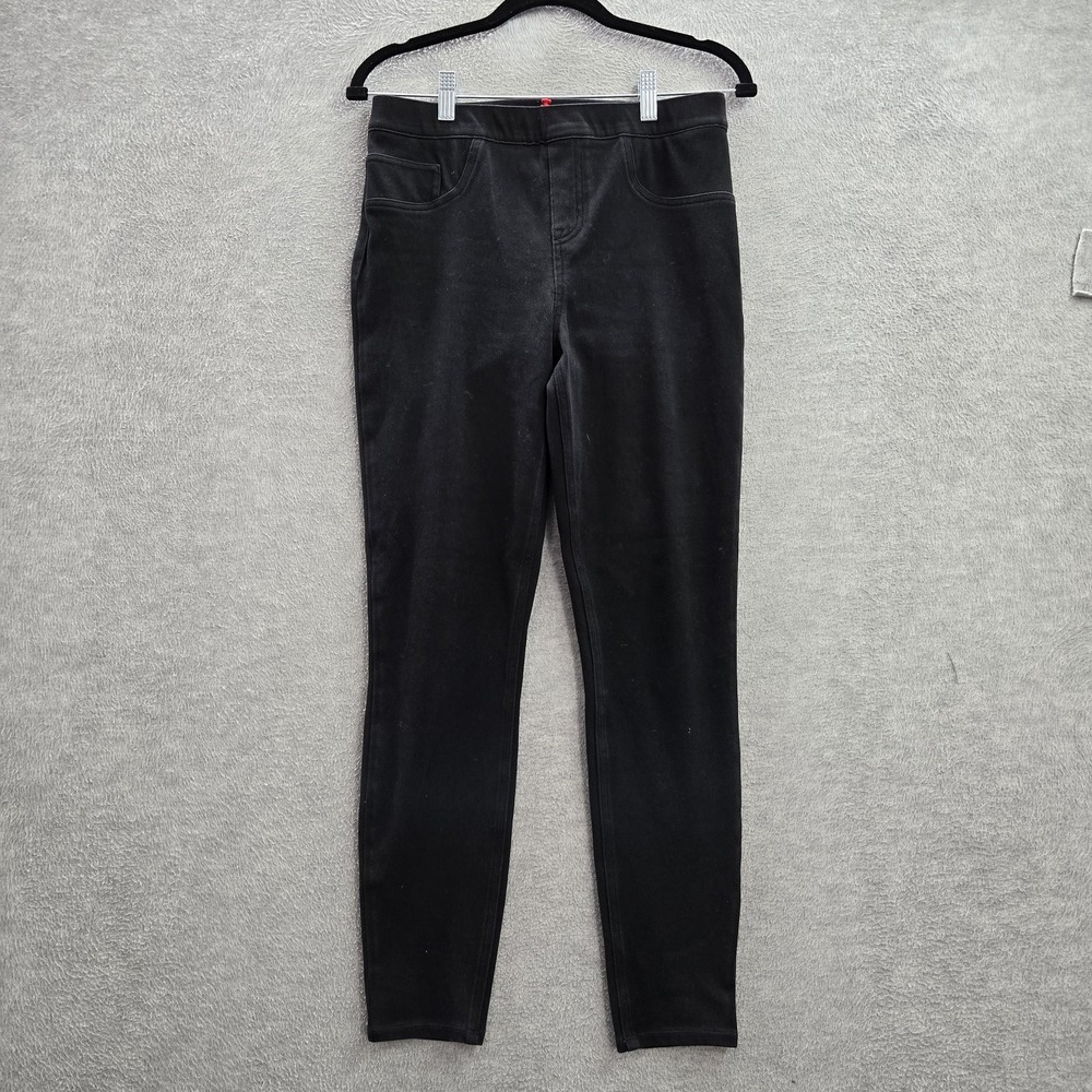 Spanx Women Pants M Black Cotton Elastane Nylon Jegging Denim‎ 26" Inseam Pocket